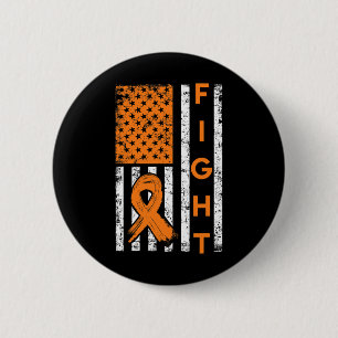 Badge Rond 5 Cm Drapeau américain américain Ruban orange Sensibili