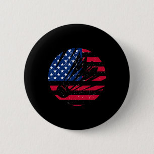 Badge Rond 5 Cm Drapeau américain Badminton Chemise Hommes Patriot