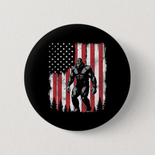 Badge Rond 5 Cm Drapeau américain Bigfoot 4 juillet patriotique