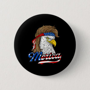 Badge Rond 5 Cm Drapeau américain Byld Eagle 4 juillet Eagle Usa