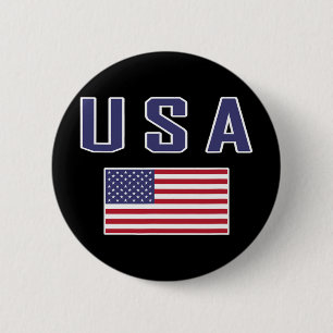 Badge Rond 5 Cm Drapeau Américain Cool Drapeaux Patriotiques Usa H