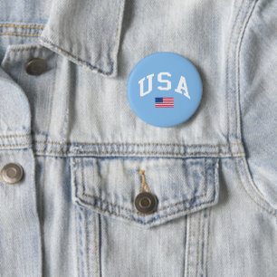 Badge Rond 5 Cm Drapeau américain de la fête de l'indépendance pat