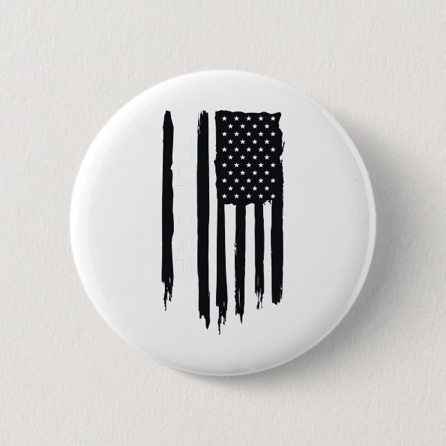 Badge Rond 5 Cm Drapeau américain de la toundra robuste d'Alaska É (Devant)