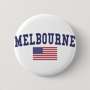 Badge Rond 5 Cm Drapeau américain de Melbourne