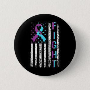 Badge Rond 5 Cm Drapeau américain de sensibilisation à la préventi