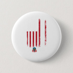 Badge Rond 5 Cm Drapeau américain design Vintage Trump 2024 Aigle