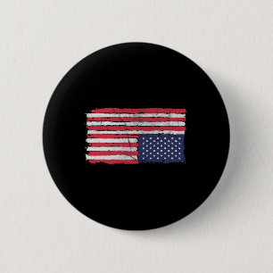 Badge Rond 5 Cm Drapeau Américain Distress Vers Le Bas États-Unis