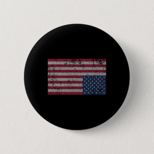 Badge Rond 5 Cm Drapeau Américain Distress Vers Le Bas États-Unis