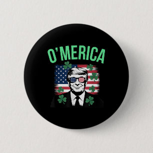 Badge Rond 5 Cm Drapeau américain drôle Omerica Donald Trump St