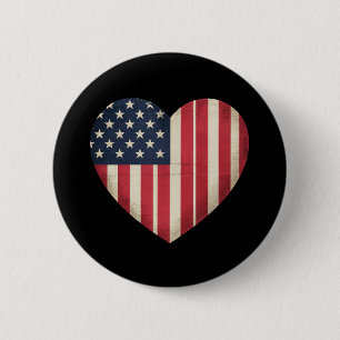 Badge Rond 5 Cm Drapeau américain du 4 juillet Drapeau patriotique