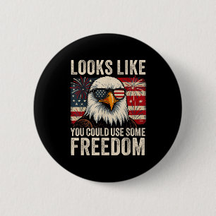 Badge Rond 5 Cm Drapeau américain du 4 juillet Meme a l'air d'avoi