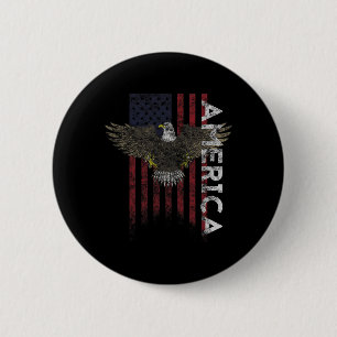 Badge Rond 5 Cm Drapeau américain en détresse Drapeaux vintage Usa