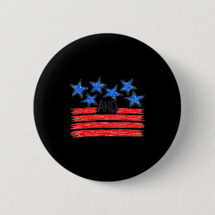 Badge Rond 5 Cm Drapeau américain étoiles et bandes patriotique 4