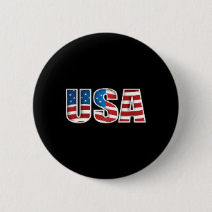 Badge Rond 5 Cm Drapeau américain Fête de l'Indépendance Chemise F