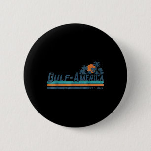 Badge Rond 5 Cm Drapeau Américain Gulf Of Usa America Est 2025 Gul