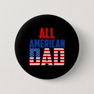 Badge Rond 5 Cm Drapeau américain Hommes 4 juillet