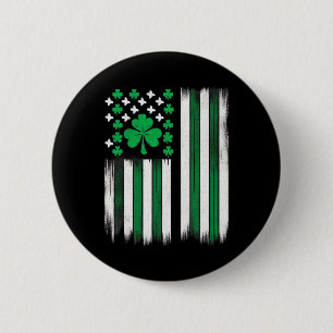Badge Rond 5 Cm Drapeau américain irlandais St Patricks Day 2025 H