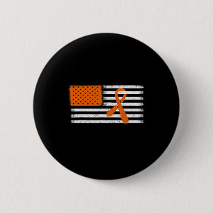 Badge Rond 5 Cm Drapeau Américain Leucémie Et Sclérose En Plaques