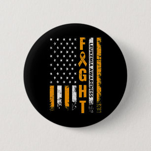 Badge Rond 5 Cm Drapeau américain Leucémie Sensibilisation Cancer