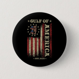 Badge Rond 5 Cm Drapeau Américain M Du Golfe De L'Amérique Est 202