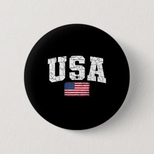 Badge Rond 5 Cm Drapeau américain Patriotique 4 juillet Amérique J