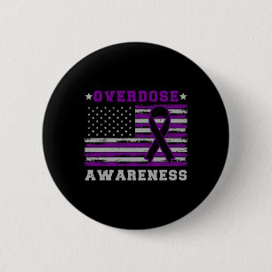 Badge Rond 5 Cm Drapeau américain patriotique surdose de drogue Op