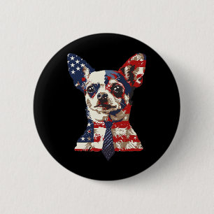 Badge Rond 5 Cm Drapeau américain patriotique Usa 4 juillet États-