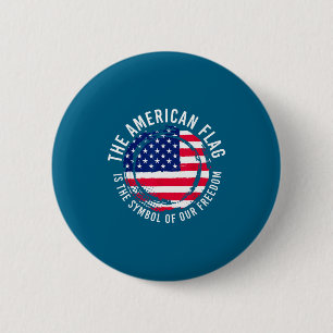 Badge Rond 5 Cm Drapeau américain patriotique Usa Artwork de la li