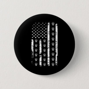 Badge Rond 5 Cm Drapeau Américain Popcorn Nourriture Usa Patriotis