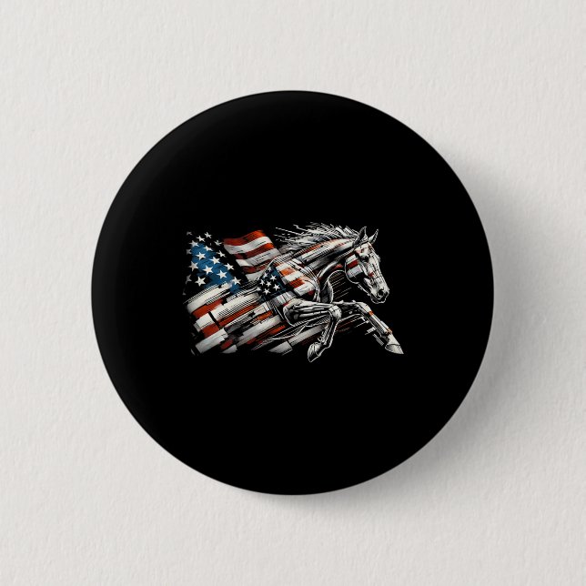 Badge Rond 5 Cm Drapeau américain Quartier Lover (Devant)