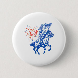Badge Rond 5 Cm Drapeau américain rétro 4 juillet Drapeau américai
