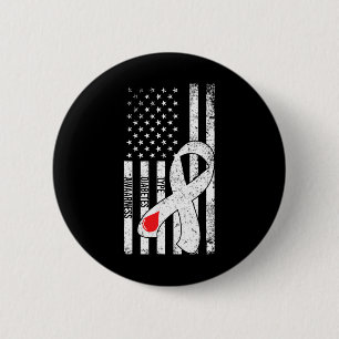 Badge Rond 5 Cm Drapeau américain Ruban Type 1 Sensibilisation au