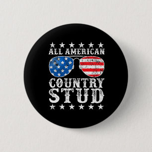Badge Rond 5 Cm Drapeau américain Stud Boy Pays 4 juillet