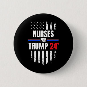 Badge Rond 5 Cm Drapeau américain Trump 2024