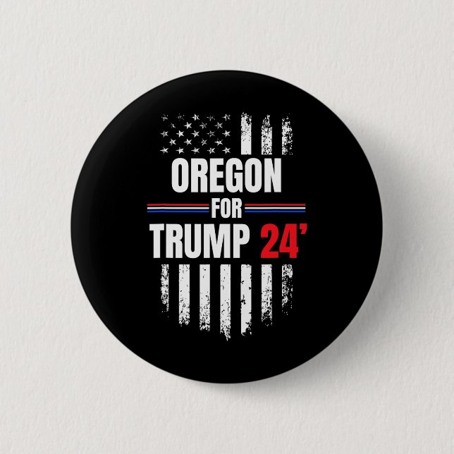 Badge Rond 5 Cm Drapeau américain Trump 2024 (Devant)