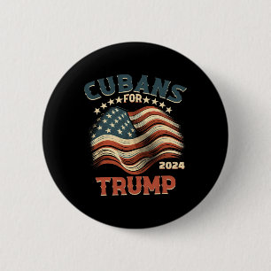 Badge Rond 5 Cm Drapeau américain Trump 2024
