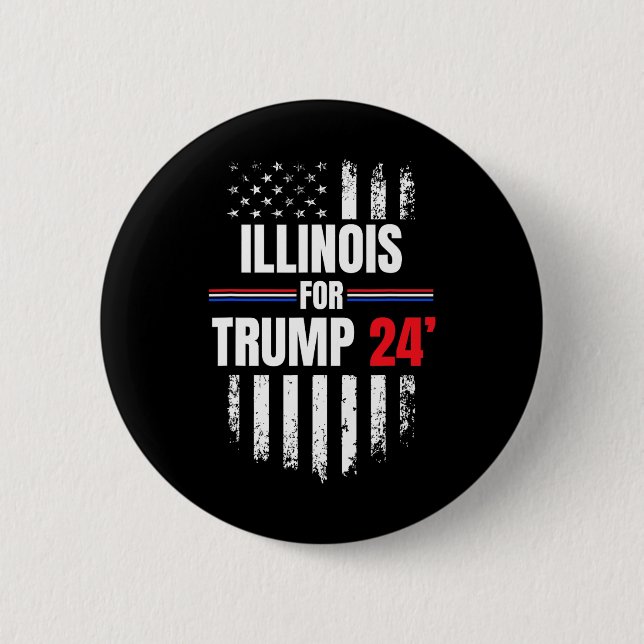 Badge Rond 5 Cm Drapeau américain Trump 2024 (Devant)