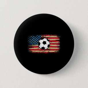 Badge Rond 5 Cm Drapeau américain Usa Ballon de football Éclatemen