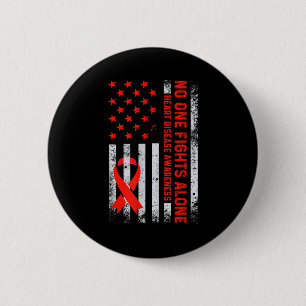 Badge Rond 5 Cm Drapeau américain Usa Pas de combat seul contre le