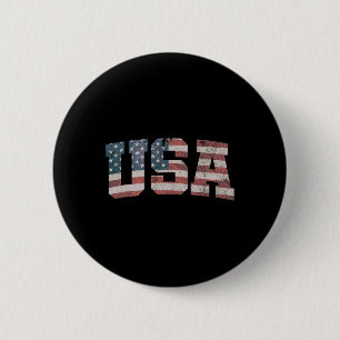 Badge Rond 5 Cm Drapeau américain Usa patriotique 4 juillet Amériq