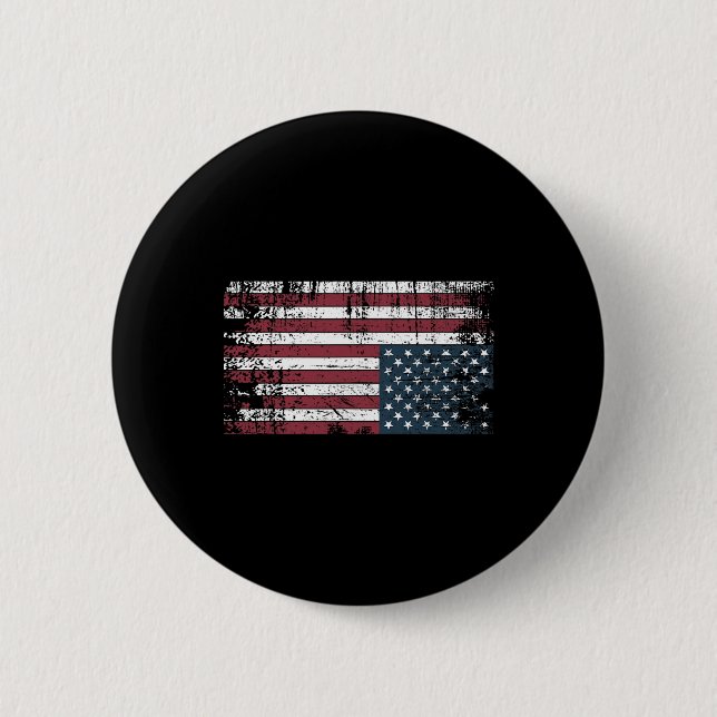 Badge Rond 5 Cm Drapeau américain vers le bas1 (Devant)