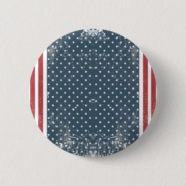 Badge Rond 5 Cm drapeau américain vertical (Devant)