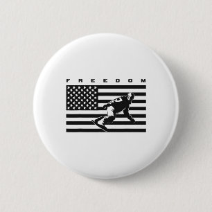 Badge Rond 5 Cm Drapeau américain Vêtements de snowboard - Snowboa