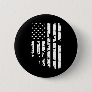 Badge Rond 5 Cm Drapeau américain Vintage américain cool de sauvag