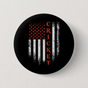 Badge Rond 5 Cm Drapeau américain vintage de cricket patriotique