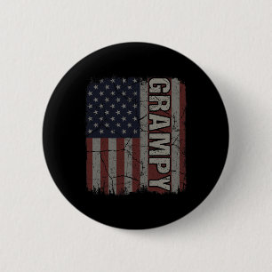 Badge Rond 5 Cm Drapeau américain vintage de la fête des pères Gra