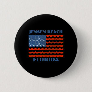 Badge Rond 5 Cm Drapeau américain vintage pêche Jensen Beach Flori