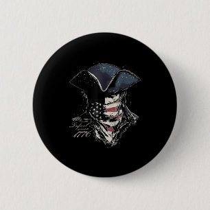 Badge Rond 5 Cm Drapeau américain vintage Retro Patriot Defiant de