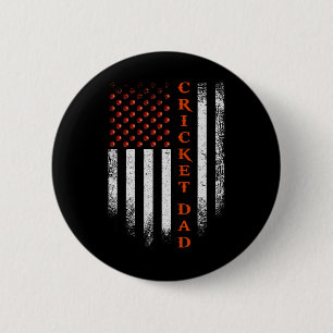 Badge Rond 5 Cm Drapeau américain vintage Usa Cricket papa patriot