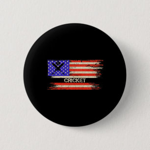Badge Rond 5 Cm Drapeau américain vintage Usa équipe de cricket jo